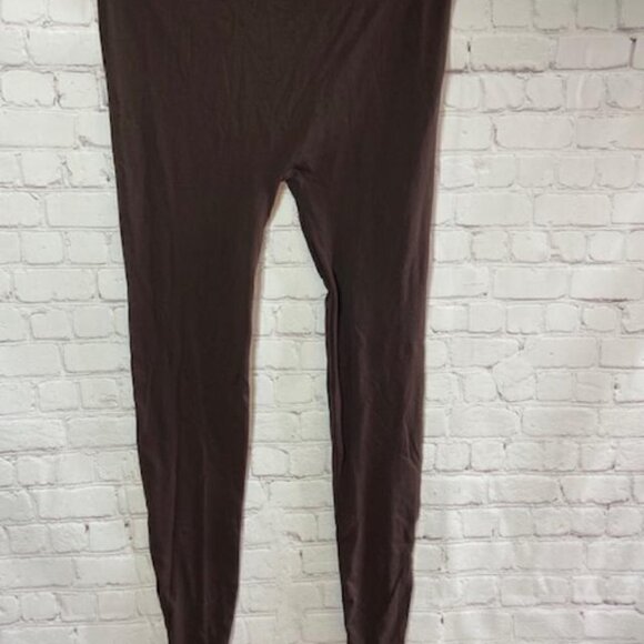 CHOCOLATE Brown Spandex Legging / Tights M/L - Picture 3 of 4
